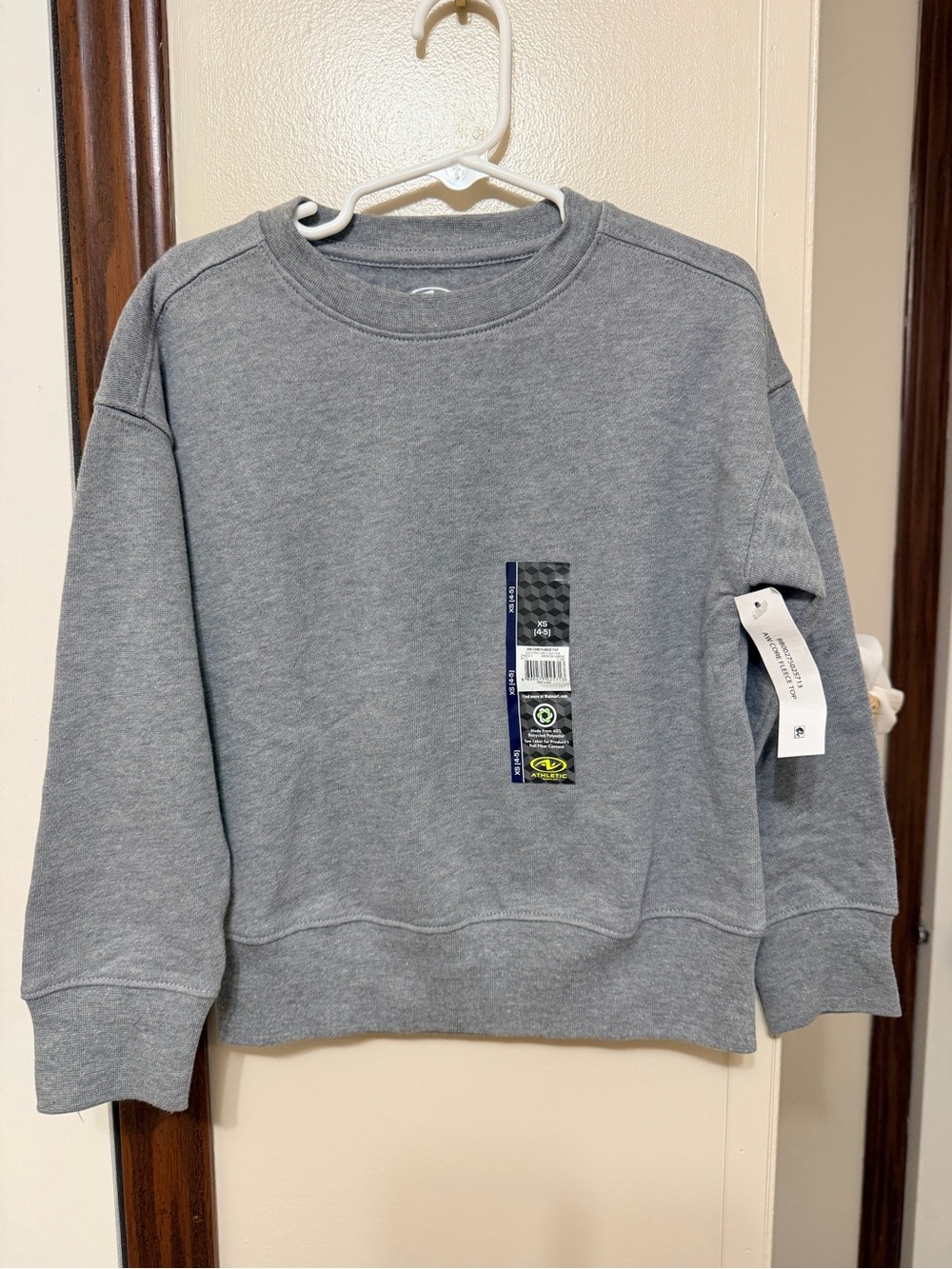Athletic Works Gray Kids Crewneck Sweatshirt